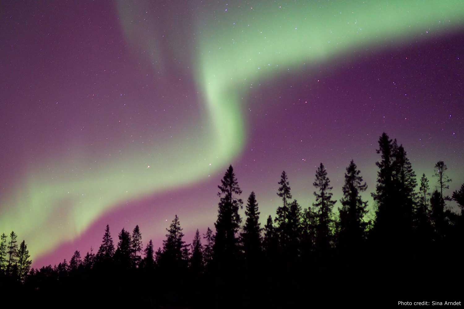 Northern lights snowmobile