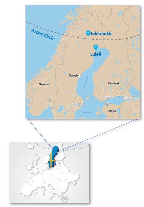 Map Lulea Sami culture holiday route Map