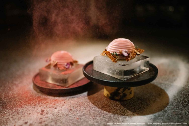 Icehotel dinner desser, Winter Bucket List