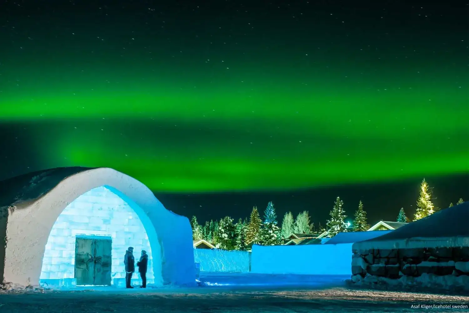 Northern Lights at ICEHOTEL Sweden Asaf Kliger