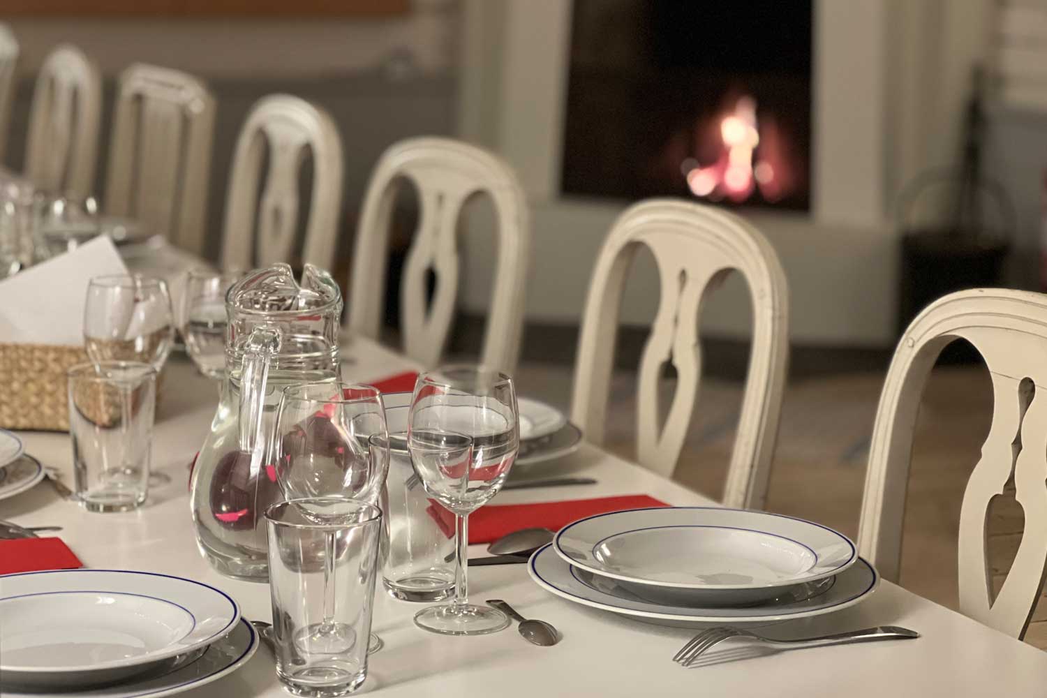 Northern Lights dinner setting